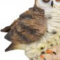 Resin Garden Statue 8.5" H Small Owl Bird withSound Owl Ornaments Decor Set of 2