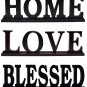 Rustic Wood Home Sign for Home Decor Set of 3, Decorative Wooden Cutout Word Dec