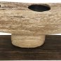 Nautical Wooden Pillar Candlestick Holder