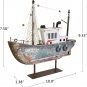 Wooden Sailboat Decorations Nautical Sail Boats Model Decoration with Lights