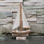Wooden Sailboat Decorations Nautical Sail Boats Model Decoration Beach Coastal Ocean Themed