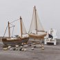 Wooden Sailboat Decorations Nautical Sail Boats Model Decoration Beach Coastal Ocean Themed