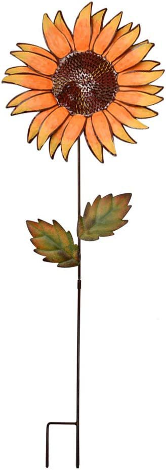 36" Metal Sunflowers Garden Stakes Decor Ornament Plant Sticks