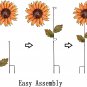 36" Metal Sunflowers Garden Stakes Decor Ornament Plant Sticks