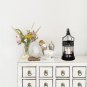 Metal decorative Candleholder Birdcage Style Candle Lantern white & black