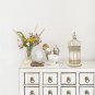 Metal decorative Candleholder Birdcage Style Candle Lantern white & black