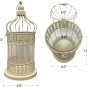Metal decorative Candleholder Birdcage Style Candle Lantern white & black