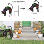 4set Halloween Garden Decorations, Metal Jack-O-Lantern Stakes