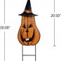 4set Halloween Garden Decorations, Metal Jack-O-Lantern Stakes