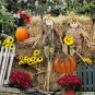 Metal Pumpkin Stakes Yard Signs Decorative Garden Stake Fall Decor