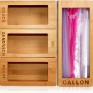 Bamboo Ziplock Bag Organizer for Drawer - Plastic Bag Organizer for Drawer