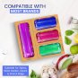Bamboo Ziplock Bag Organizer for Drawer - Plastic Bag Organizer for Drawer