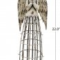 Linfevisi Garden Angel Statue Decor Rustic Metal Angel Sculpture Garden Yard Art Heavenly Home Decor