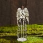 Linfevisi Garden Angel Statue Decor Rustic Metal Angel Sculpture Garden Yard Art Heavenly Home Decor
