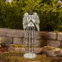 Linfevisi Garden Angel Statue Decor Rustic Metal Angel Sculpture Garden Yard Art Heavenly Home Decor