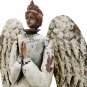 Linfevisi Garden Angel Statue Decor Rustic Metal Angel Sculpture Garden Yard Art Heavenly Home Decor