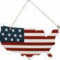 Linfevisi American Flag Wall Decor Patriotic Metal Sign 14.6X9.5 Inch