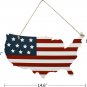 Linfevisi American Flag Wall Decor Patriotic Metal Sign 14.6X9.5 Inch
