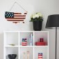 Linfevisi American Flag Wall Decor Patriotic Metal Sign 14.6X9.5 Inch