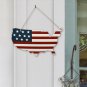Linfevisi American Flag Wall Decor Patriotic Metal Sign 14.6X9.5 Inch