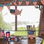 Linfevisi American Flag Wall Decor Patriotic Metal Sign 14.6X9.5 Inch