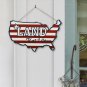 American Flag Wall Decor Patriotic Metal Signs Cutout Wall Hanging 14.6X9.5 Inch