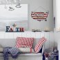 American Flag Wall Decor Patriotic Metal Signs Cutout Wall Hanging 14.6X9.5 Inch