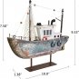 Wood Sailboat Decor with LED Light Nautical Decoration 9.33âH Vintage sail boat
