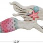 Wooden Mermaid Wall Decor Beach Art Hanging Mermaid Plaque Sign Nautical decor