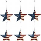 Metal American Flag Barn Star Wall Decor Patriotic Hanging Red White Blue 6/set Metal American Flag Barn Star Wall Decor Patriotic Hanging Red White Blue 6/set