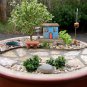 Wood Miniature House Nautical Beach Table Sculptures Home Decor Small Wooden Ho