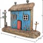 Wood Miniature House Nautical Beach Table Sculptures Home Decor Small Wooden Ho