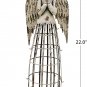 Linfevisi Garden Angel Statue Decor Rustic Metal Angel Sculpture Garden Yard Art