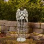 Linfevisi Garden Angel Statue Decor Rustic Metal Angel Sculpture Garden Yard Art