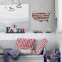 American Flag Wall Decor Patriotic Metal Signs Cutout Wall Hanging USA Flag sign