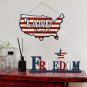 American Flag Wall Decor Patriotic Metal Signs Cutout Wall Hanging USA Flag sign