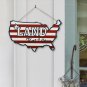 American Flag Wall Decor Patriotic Metal Signs Cutout Wall Hanging USA Flag sign