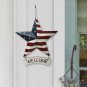 Metal American Flag Barn Star Wall Decor Patriotic Hanging USA Red White Blue St