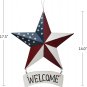 Metal American Flag Barn Star Wall Decor Patriotic Hanging USA Red White Blue St