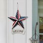 Metal American Flag Barn Star Wall Decor Patriotic Hanging USA Red White Blue St