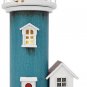 8.5" H Wood Lighthouse Decor, Handcrafted Nautical Decor Lighthouse Figurine