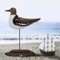 Wooden Seagull Statue Bird Decor Indoor Standing Seagulls Figurine Solid seagull