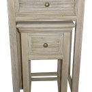 END Table with LOUVERED Accents Drawers Set of 2 END Table with LOUVERED Accents Drawers Set of 2