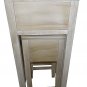 END Table with LOUVERED Accents Drawers Set of 2