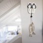 Vintage Wooden Flip Flops Wall Hooks Solid Wood Slippers Towel Hook Decorative