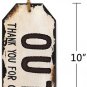 Vintage Metal In Out Business Store Sign Distressed Door Hanger Sign with String
