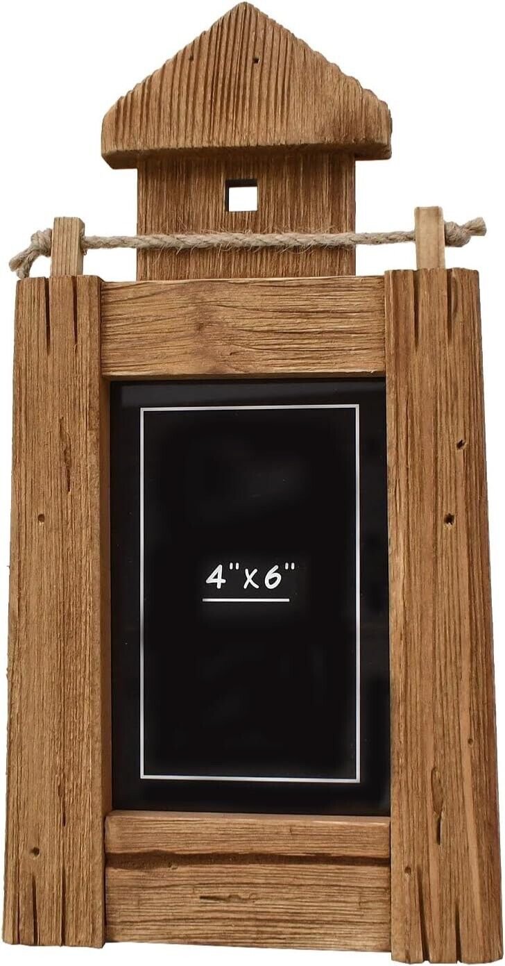 4x6 Picture Frame Rustic Wood Photo Frame Beach Home Decor Handmade Nautical dec