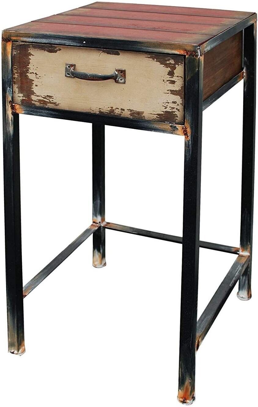 Night Stand Vintage Table Open Shelf Home Bedroom Furniture Chest Sofa onedrawer
