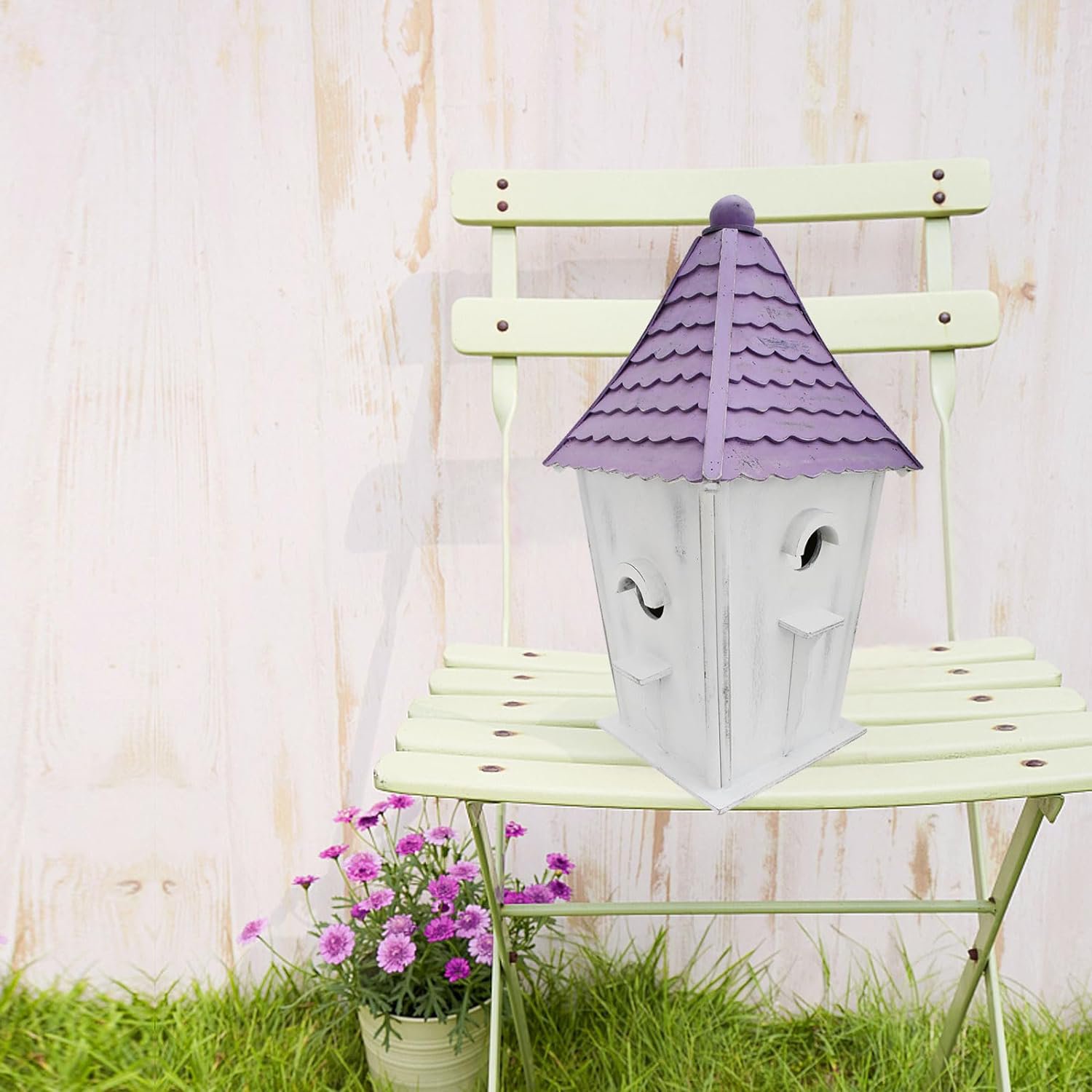 Wooden Bird Houses for Outside Decorative Standing Birdhouse 16.5&acirc;��