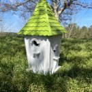 Wooden Bird Houses for Outside Decorative Standing Birdhouse 16.5”H